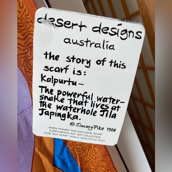 Desert Designs Australia: Jimmy Pike, Kalpurtu 29” Square Silk Scarf - Picture 2 of 11